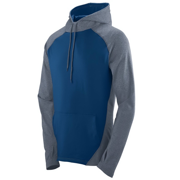 Adult polyester/spandex hoody with 4-way stretch, moisture wicking, and raglan sleeves.... from ASI 37461 Augusta Sportswear