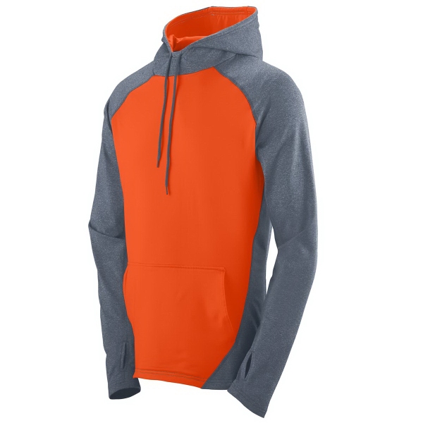 Adult polyester/spandex hoody with 4-way stretch, moisture wicking, and raglan sleeves.... from ASI 37461 Augusta Sportswear