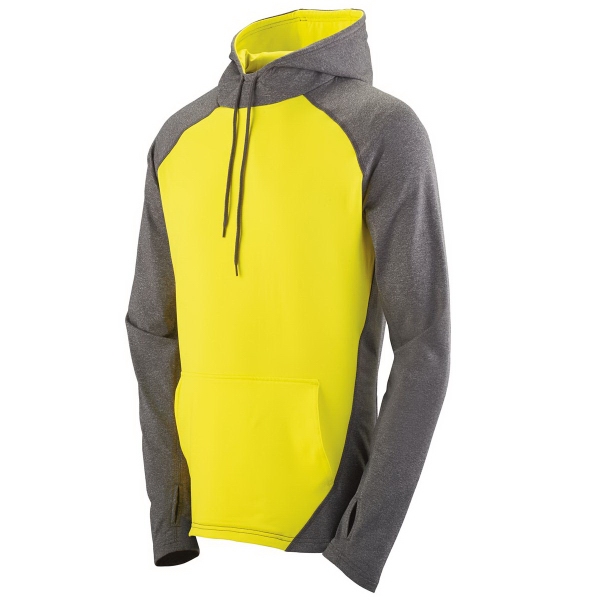 Adult polyester/spandex hoody with 4-way stretch, moisture wicking, and raglan sleeves.... from ASI 37461 Augusta Sportswear