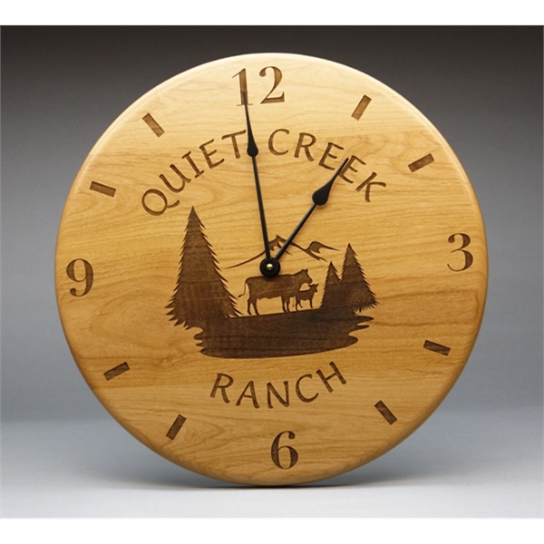 Wooden wall clocks measure 12" and make for a perfect recognition... from ASI 92531 Unique Custom Products / UCP
