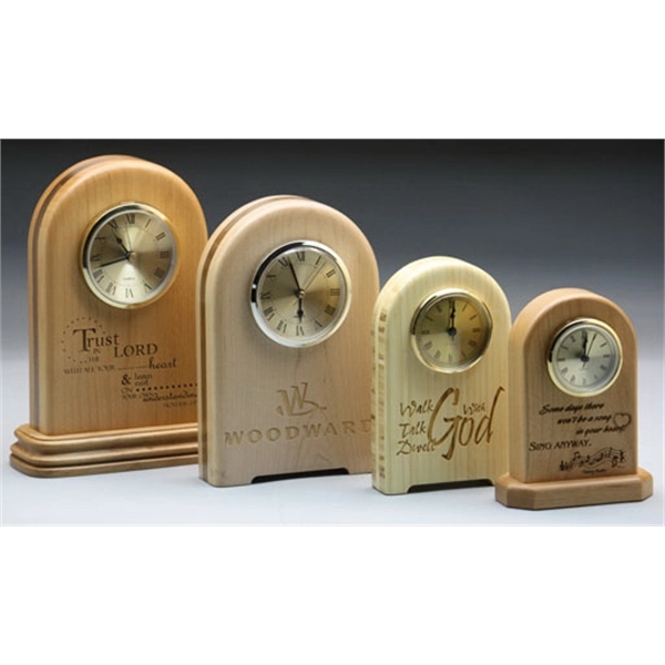 Wooden wall clocks measure 12" and make for a perfect recognition... from ASI 92531 Unique Custom Products / UCP