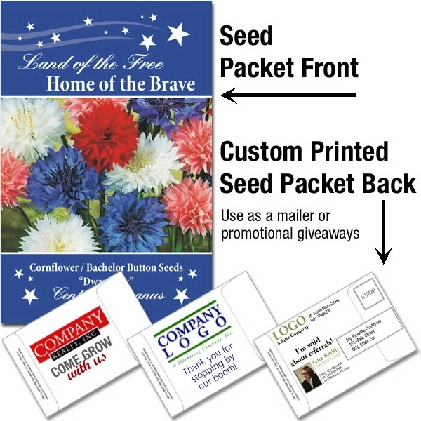 Mailable Seed Packet - Custom Printed Back.... from ASI 46719 Corner Lot Marketing Inc / CLMPromotions