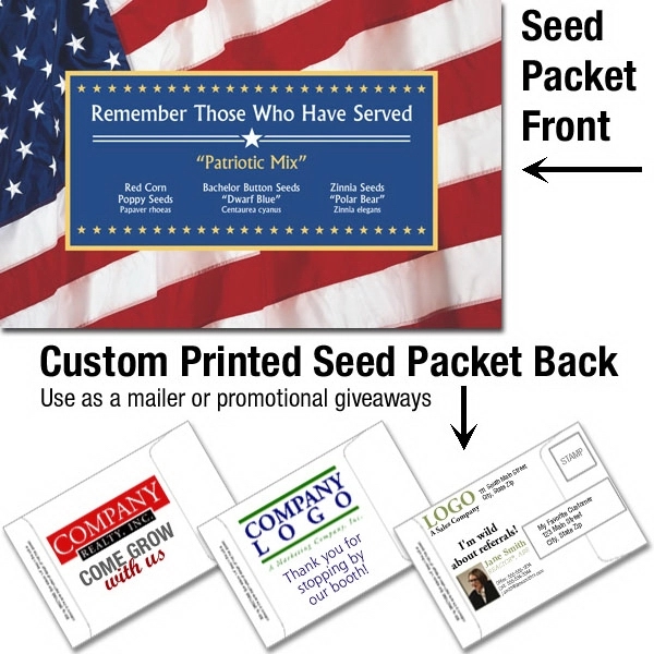 Mailable Seed Packet - Custom Printed Back.... from ASI 46719 Corner Lot Marketing Inc / CLMPromotions