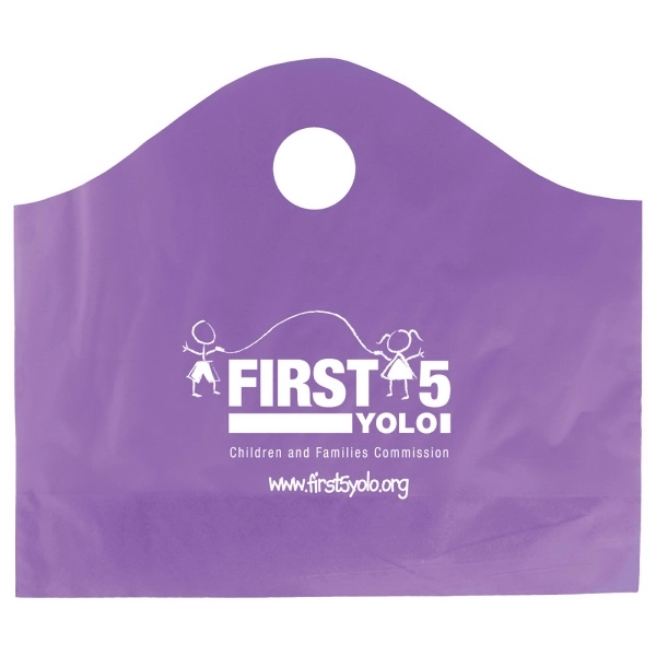 2.25 mil. high density frosted plastic bags with super wave handle... from ASI 75731 PWS / Pacific Western Sales/Cater Line