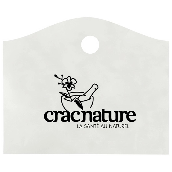 2.25 mil. high density frosted plastic bags with super wave handle... from ASI 75731 PWS / Pacific Western Sales/Cater Line