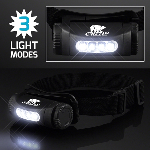 Blank or imprinted. Wearable LED Head Light, Hands Free Lighting.... from ASI 34194 ALightPromos / Alight Promotional Products