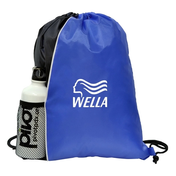 210 Denier sports mesh drawstring bag with a front elastic mesh... from ASI 40544 Binaco / Binaline