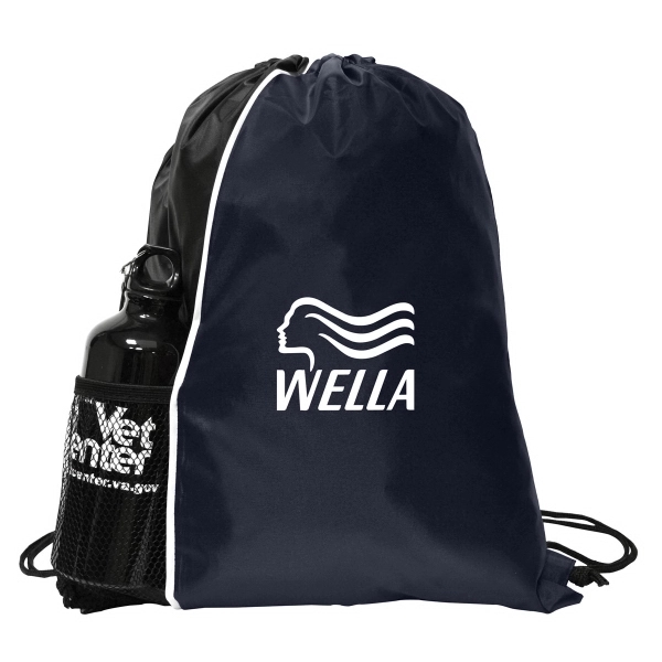 210 Denier sports mesh drawstring bag with a front elastic mesh... from ASI 40544 Binaco / Binaline