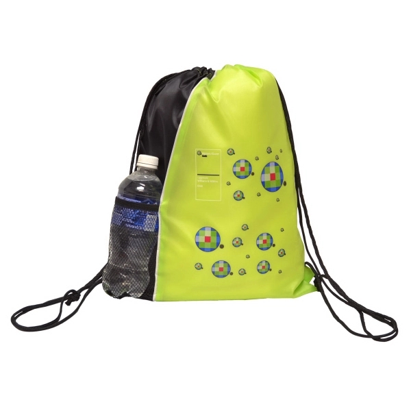 210 Denier sports mesh drawstring bag with a front elastic mesh... from ASI 40544 Binaco / Binaline