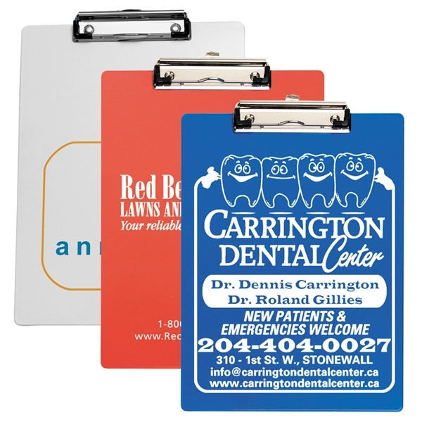 9" x 12" letter size polystyrene plastic clipboard with metal clip.... from ASI 62660 Innovation Line