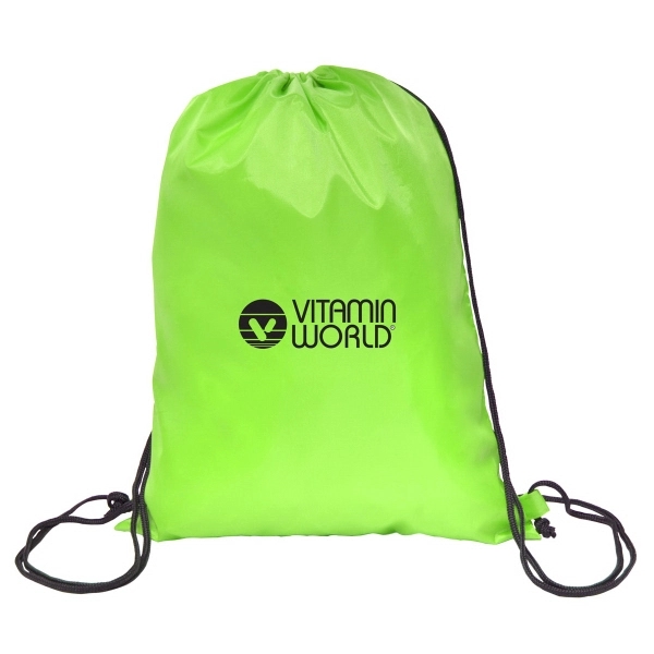 210 Denier drawstring backpack with a large printing area and easily... from ASI 40544 Binaco / Binaline