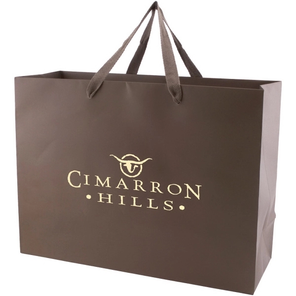 Made from 180 GSM non-laminated white kraft paper, these shopping totes... from ASI 75731 PWS / Pacific Western Sales/Cater Line