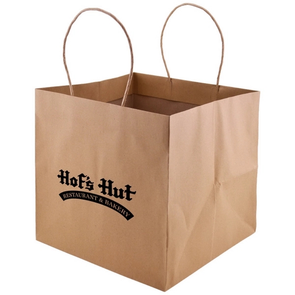 Wide Gusset Takeout Bags are made from 120 GSM natural kraft... from ASI 75731 PWS / Pacific Western Sales/Cater Line