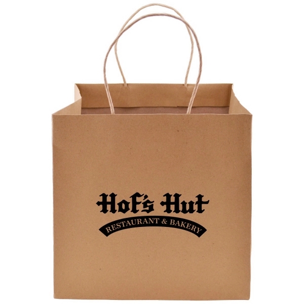 Wide Gusset Takeout Bags are made from 120 GSM natural kraft... from ASI 75731 PWS / Pacific Western Sales/Cater Line