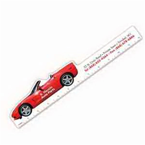 Stock 4-color process 12" ruler; made of 30-Mil thick rigid styrene... from ASI 56100 Gemini Ind Inc / Geminiline