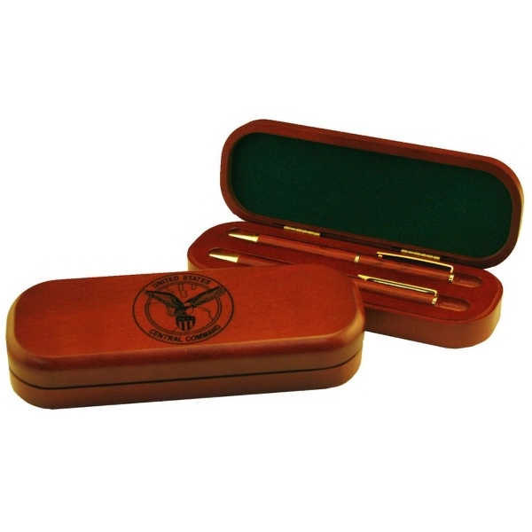 Deluxe wood pen and pencil boxed set.... from ASI 88156 Solid Dimensions Inc / Solid Dimensions Line