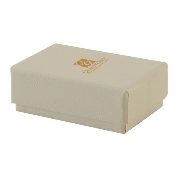 White styles jewelry boxes made with rigid white lined board; filled... from ASI 75731 PWS / Pacific Western Sales/Cater Line