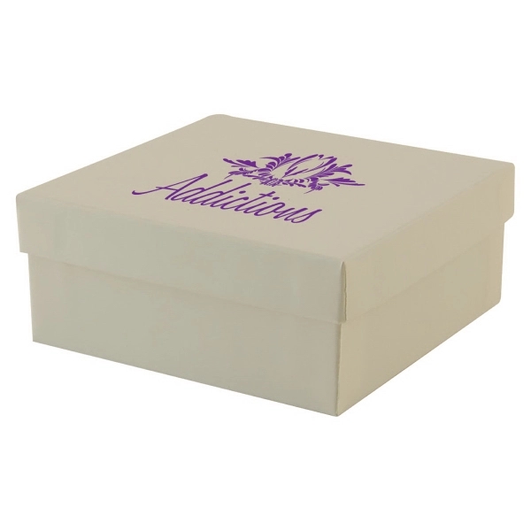 White styles jewelry boxes made with rigid white lined board; filled... from ASI 75731 PWS / Pacific Western Sales/PWS