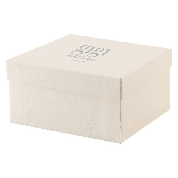 White styles jewelry boxes made with rigid white lined board; filled... from ASI 75731 PWS / Pacific Western Sales/Cater Line