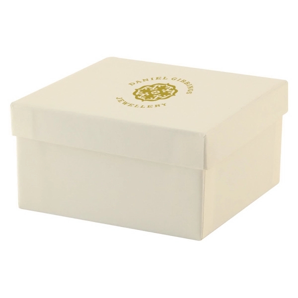 White styles jewelry boxes made with rigid white lined board; filled... from ASI 75731 PWS / Pacific Western Sales/Cater Line