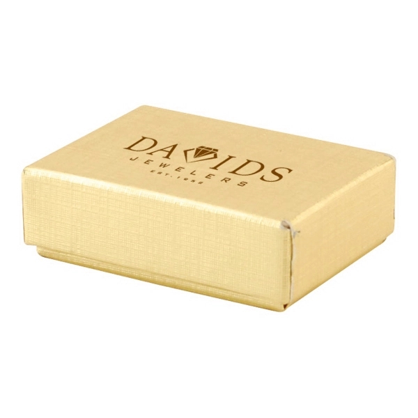 Color tinted kraft jewelry boxes made with rigid white lined board;... from ASI 75731 PWS / Pacific Western Sales/Cater Line