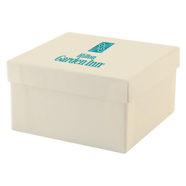 White styles jewelry boxes made with rigid white lined board; filled... from ASI 75731 PWS / Pacific Western Sales/Cater Line