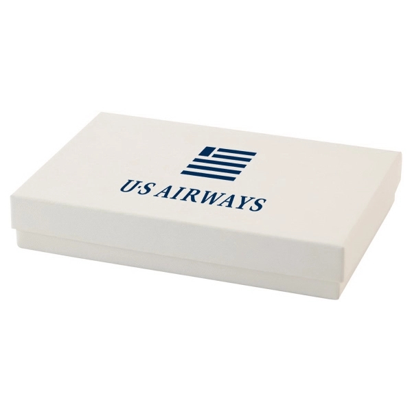 White styles jewelry boxes made with rigid white lined board; filled... from ASI 75731 PWS / Pacific Western Sales/Cater Line