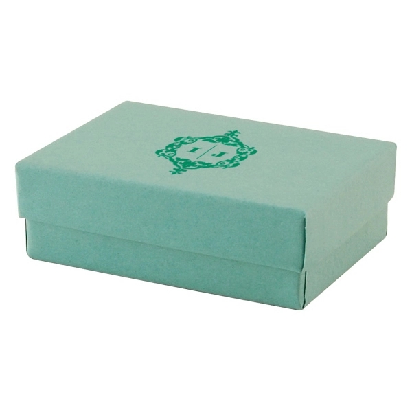 Color tinted kraft jewelry boxes made with rigid white lined board;... from ASI 75731 PWS / Pacific Western Sales/Cater Line