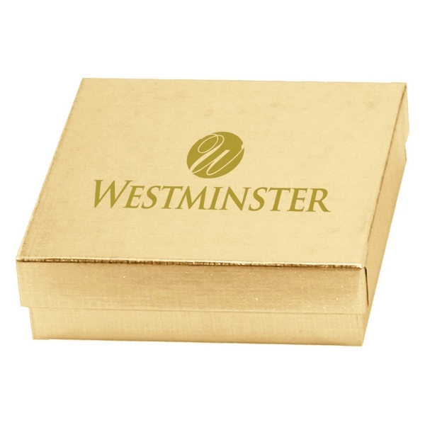 Color tinted kraft jewelry boxes made with rigid white lined board;... from ASI 75731 PWS / Pacific Western Sales/Cater Line