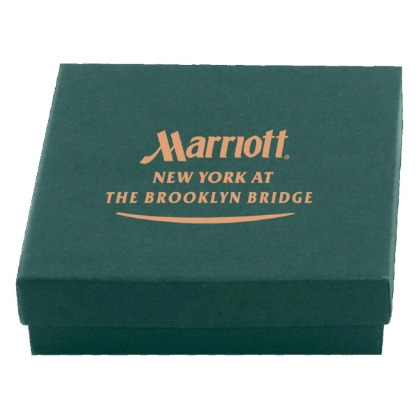 Color tinted kraft jewelry boxes made with rigid white lined board;... from ASI 75731 PWS / Pacific Western Sales/Cater Line