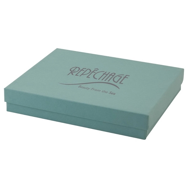 Color tinted kraft jewelry boxes made with rigid white lined board;... from ASI 75731 PWS / Pacific Western Sales/Cater Line