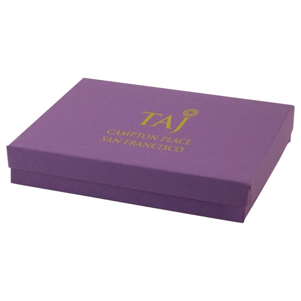Color tinted kraft jewelry boxes made with rigid white lined board;... from ASI 75731 PWS / Pacific Western Sales/Cater Line