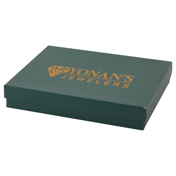 Color tinted kraft jewelry boxes made with rigid white lined board;... from ASI 75731 PWS / Pacific Western Sales/Cater Line