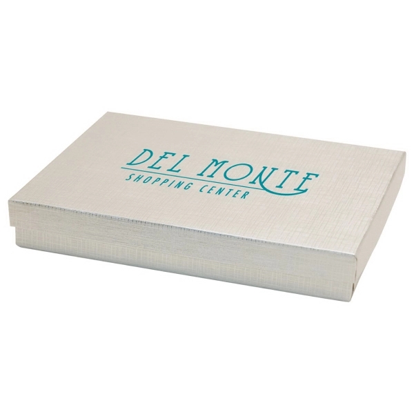 Color tinted kraft jewelry boxes made with rigid white lined board;... from ASI 75731 PWS / Pacific Western Sales/Cater Line