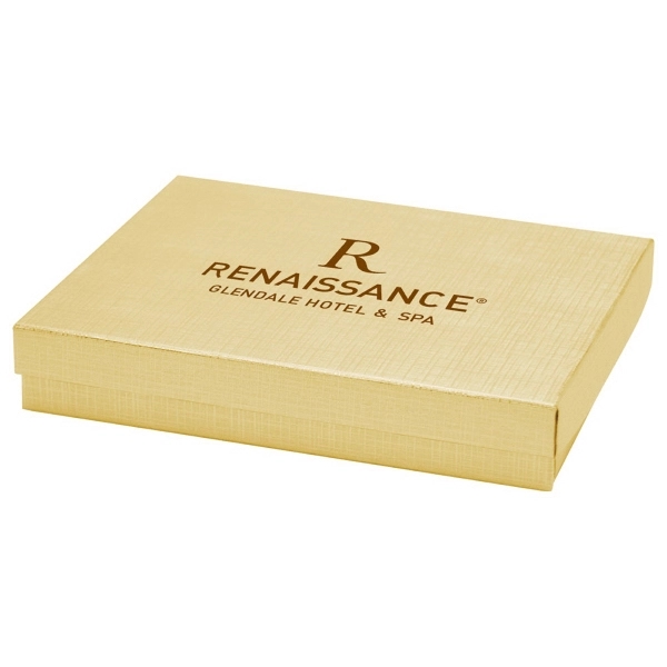 Color tinted kraft jewelry boxes made with rigid white lined board;... from ASI 75731 PWS / Pacific Western Sales/Cater Line