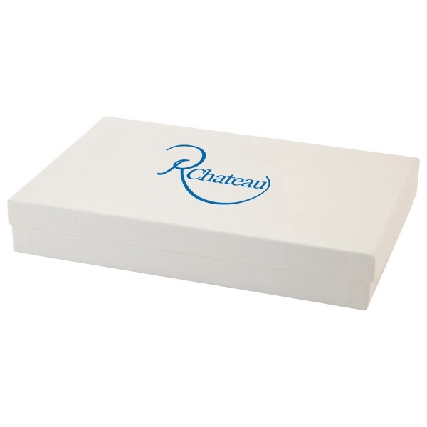 White styles jewelry boxes made with rigid white lined board; filled... from ASI 75731 PWS / Pacific Western Sales/Cater Line