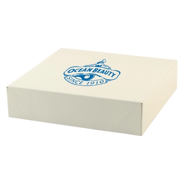 Two piece Frost White Gloss Pop-up Gift Boxes fold flat for... from ASI 75731 PWS / Pacific Western Sales/Cater Line