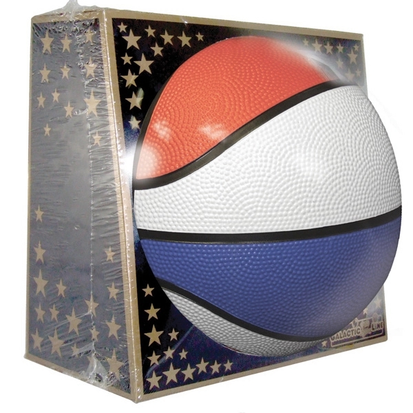 Full size rubber basketball (29.5" when inflated) with red, white and... from ASI 55675 Galaxy Balloons Inc / Galactic Fun Time Line
