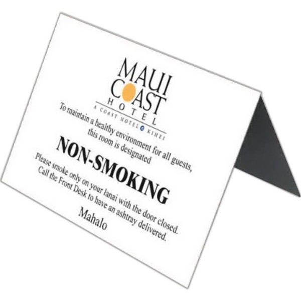 The Tent Sign helps display important messages clearly and adds style... from ASI 42393 Budgetcard Inc