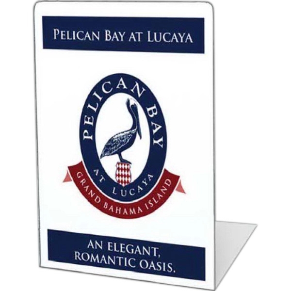 Show your brand and image on this sleek L-shaped signage for... from ASI 42393 Budgetcard Inc