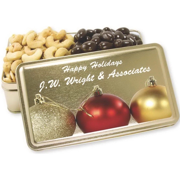 2-Share Tin with Sour Patch® Kids/ Assorted Jelly Beans.... from ASI 44900 NC Custom (CI/Lanco) / Chocolate Inn Lanco