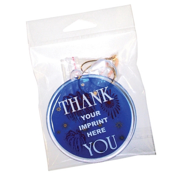 3" clear acrylic suncatcher ornament with customization.... from ASI 55675 Galaxy Balloons Inc / Galactic Fun Time Line