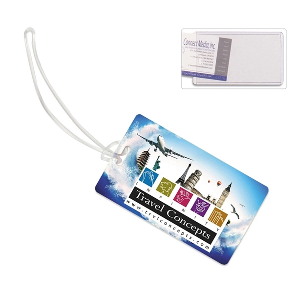 Luggage tag with slip-in clear pocket on back, loop strap and... from ASI 62660 Innovation Line