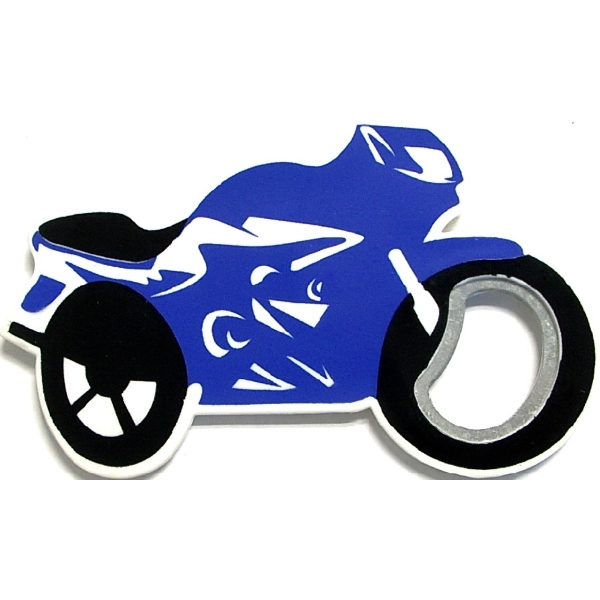 Jumbo size motorcycle shape magnetic bottle opener.... from ASI 74585 Nu Promo International / Nu Promo Line