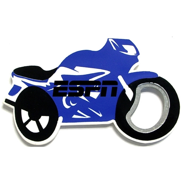 Jumbo size motorcycle shape magnetic bottle opener.... from ASI 74585 Nu Promo International / Nu Promo Line