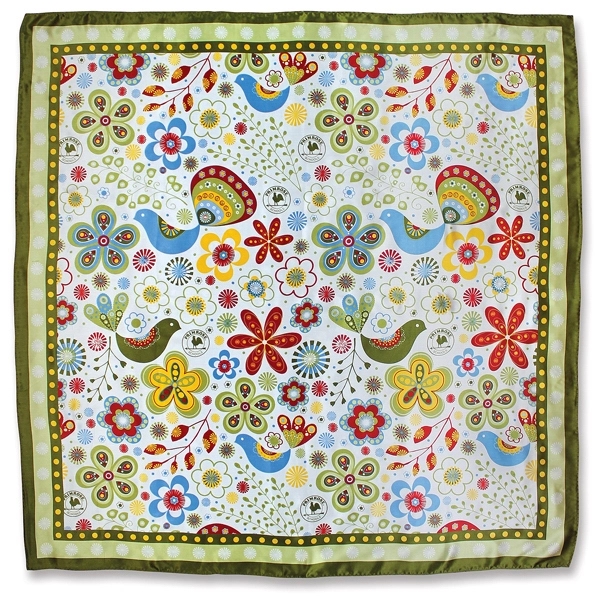 Custom logo wet dye logo scarves 30" x 30" - free... from ASI 98085 Wolfmark / Anthony Enterprises