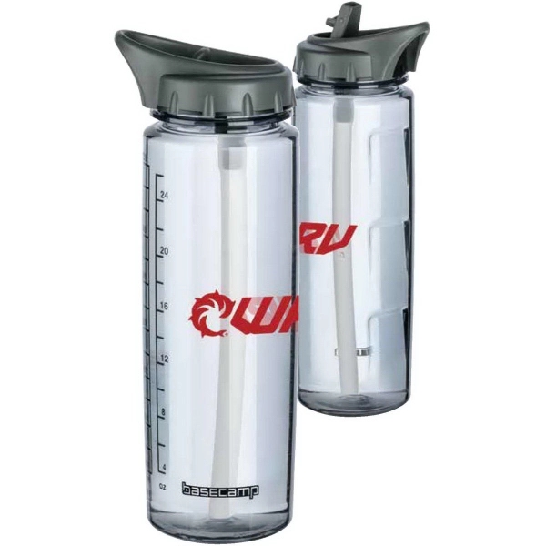 26 ounce water bottle with screw on lid, flip top straw... from ASI 88060 Snugz/USA Inc / Sweda®