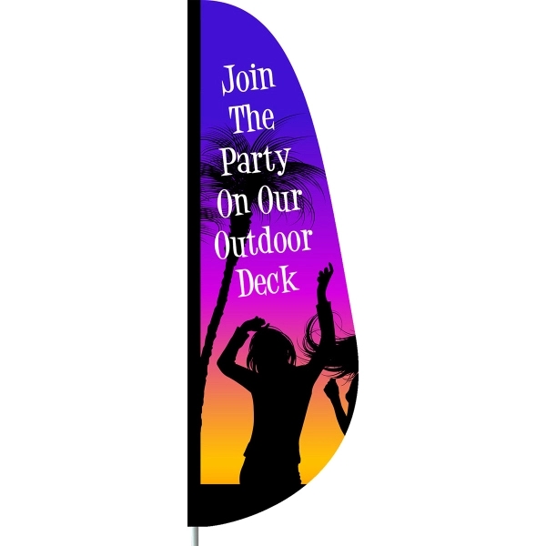 3' x 10' Single Reverse Custom Feather Flag - Knitted Polyester... from ASI 80228 Quinn