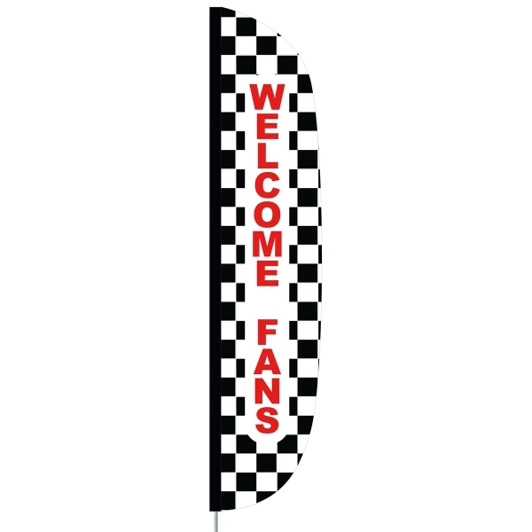 3' x 15' Single Reverse custom flutter flag, made of knitted... from ASI 80228 Quinn