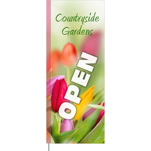 3' x 8'  Single Reverse custom square feather flag, made... from ASI 80228 Quinn